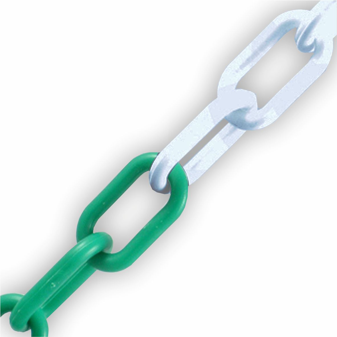 Green and White Plastic Chain by the metre (Maximum Length 25m)